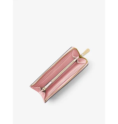 Кошелек женский Michael Kors Jet Set Travel Large Saffiano Leather Quarter-Zip Wallet Pink 35T6GTVE3L-POWDER-BLUSH-21838