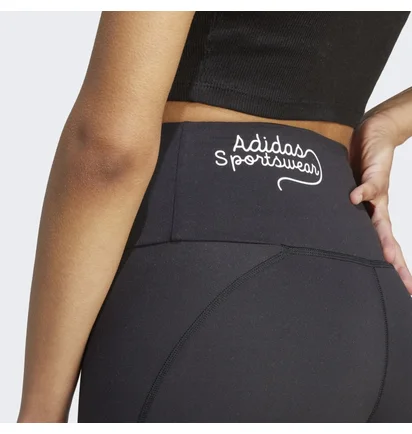 Леггинсы женские Adidas Scribble Leggings Black IJ8762
