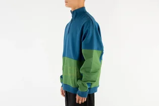 Кофта мужская Brain Dead Sinister Screw Overlay Blue/Green BDF21O19001895