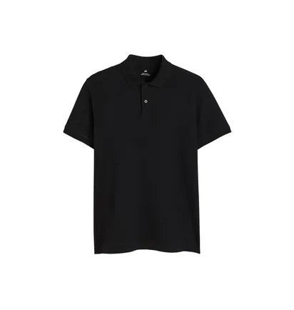 Поло мужское H&M Regular Fit Black 1209183001