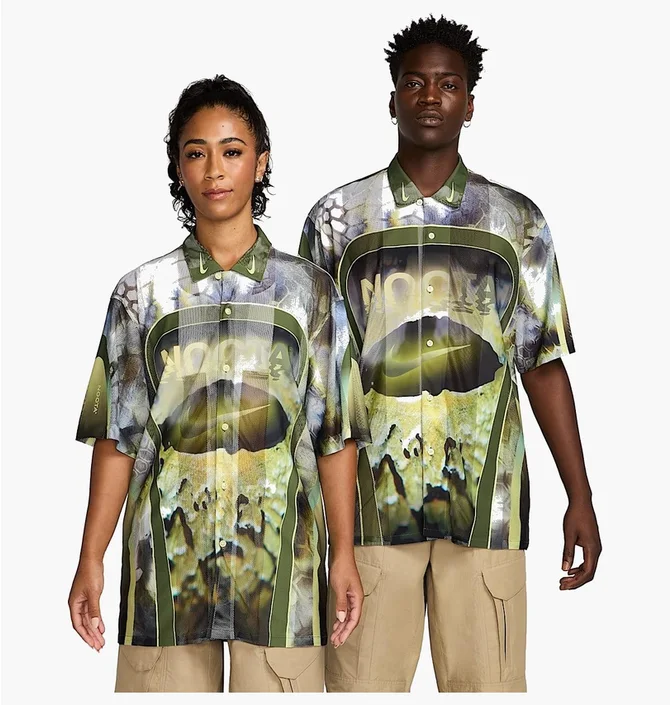 Футболка мужская Nike Nocta Opal MenS Button-Down Short-Sleeve Top Multi FV1939-378
