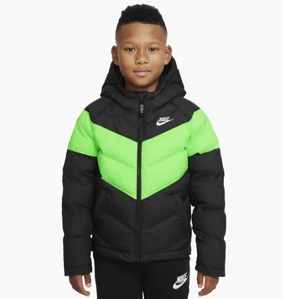 Пуховик дитячий Nike U NSW SYNTHETIC FILL JACKET Black/Green CU9157-016