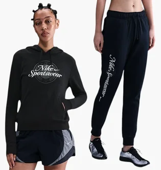 Спортивний костюм жіночий Nike W Nsw Club Flc Gx Std Po Black IH8496-010__HV2346-010