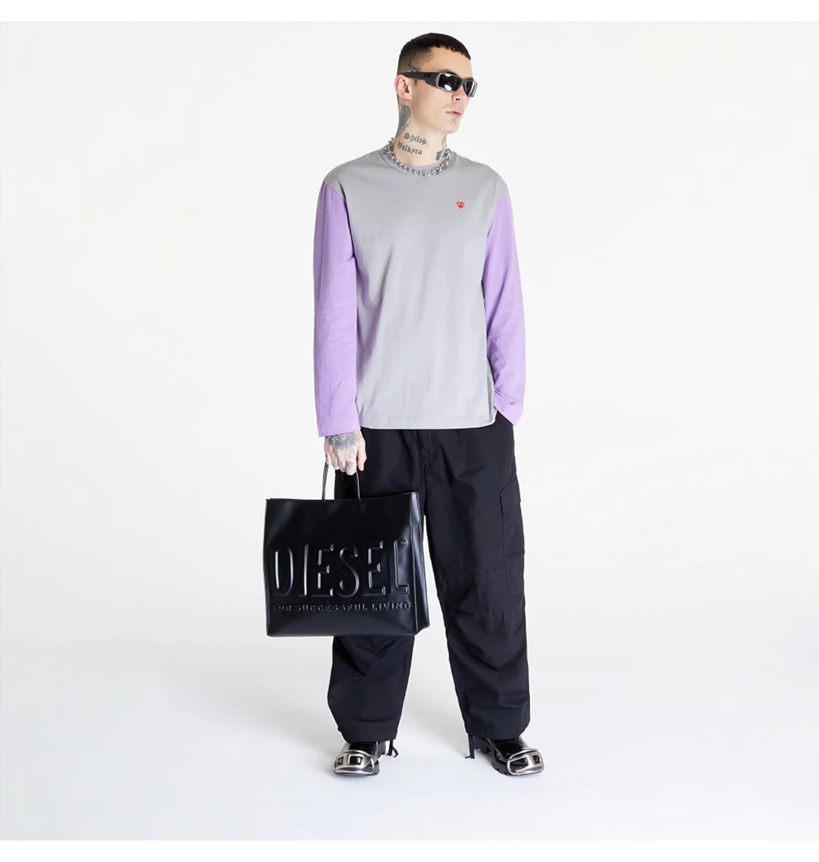 ᐉ Лонгслив мужской Comme des Garcons Play Heart Logo Long Sleeve