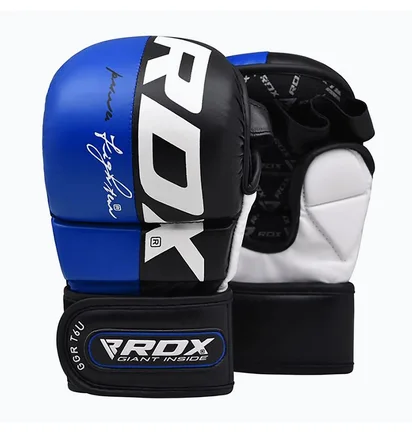 Рукавиці унісекс RDX Grappling Gloves Rex T6 Plus Blue/Black GGR-T6U