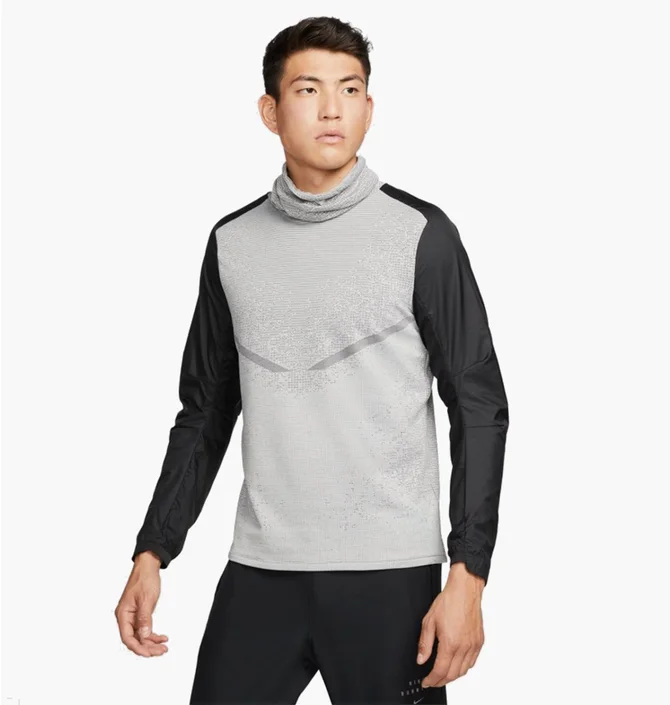 Свитшот мужской Nike Therma-Fit Adv Run Division Grey/Black DM4628-010