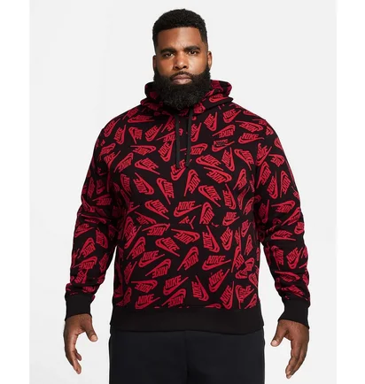 Худи мужское Nike Sportswear Sport Essentials+ Black/Red DD4847-657