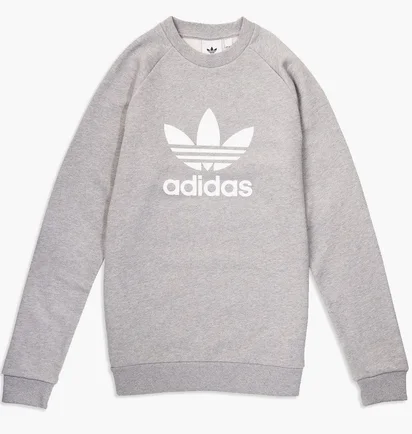 Свитшот мужской Adidas Trefoil Crew Grey Cy4573