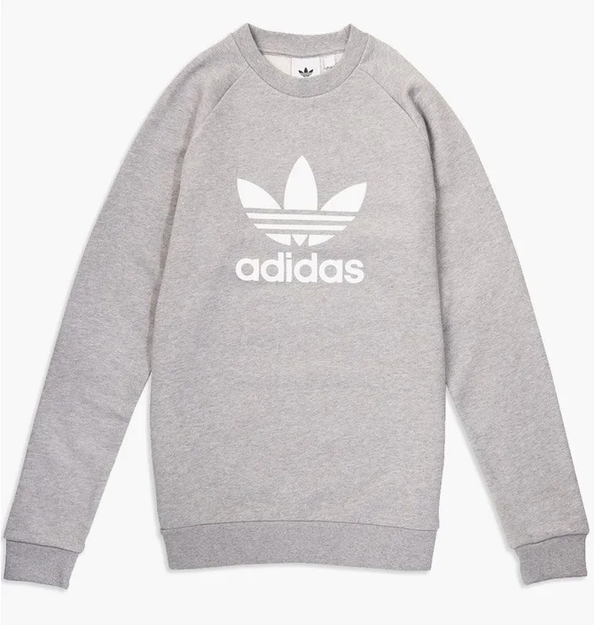 Свитшот мужской Adidas Trefoil Crew Grey Cy4573