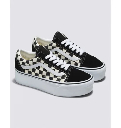 Кеди жіночі Vans Checkerboard Old Skool Stackform Shoe Black VN0A7Q5MTYQ