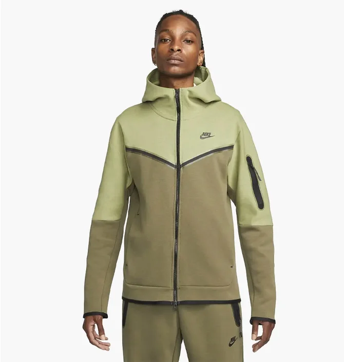 Толстовка чоловіча Nike Nsw Tech Fleece Hoodie Olive Cu4489-334