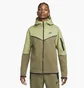 Толстовка чоловіча Nike Nsw Tech Fleece Hoodie Olive Cu4489-334