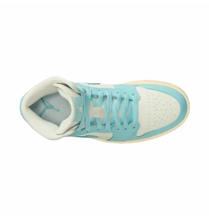 Кроссовки женские Air Jordan 1 Retro Mid Turquoise/White BQ6472-132