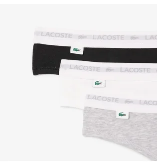 Трусики женские Lacoste Stretch Cotton String Briefs (3 шт) Multi 8F1341NUA