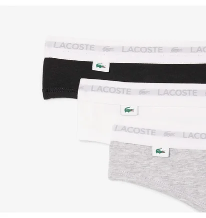 Трусики женские Lacoste Stretch Cotton String Briefs (3 шт) Multi 8F1341NUA