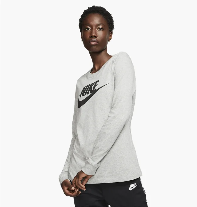 Лонгслив женский Nike Womens Long-Sleeve T-Shirt Grey Bv6171-063