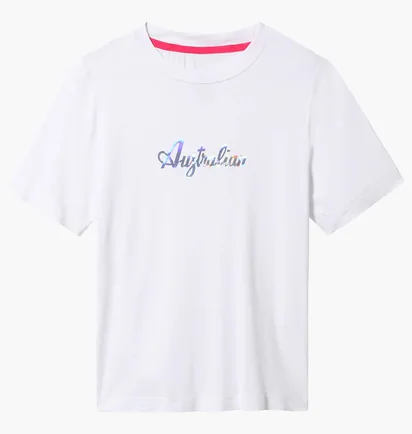 Футболка женская AUSTRALIAN Cotton Tee Holographic Logo White LSDTS0030-002