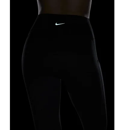 Леггинсы женские Nike One High-Waisted 7/8 Leggings With Pockets Black FN3241-010