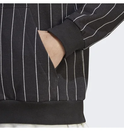 Худи мужское Adidas Pinstripe Fleece Hoodie Black Ib8381