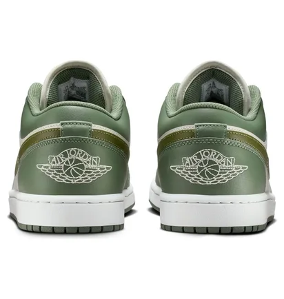 Кроссовки мужские Air jordan 1 Low MenS Shoes Green/White 553558-300