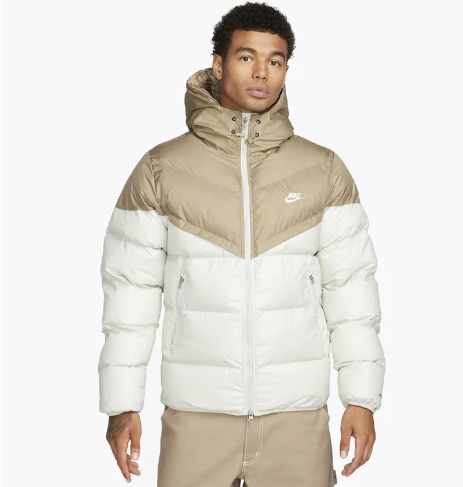 Пуховик чоловічий Nike Sf Wr Pl-Fld Hd Jkt Beige/White FB8185-247