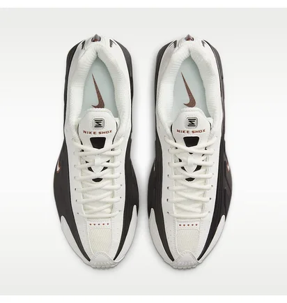 Кроссовки женские Nike Shox R4 Sail Fauna Brown White/Black AR3565-104