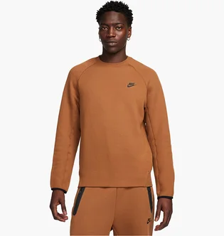 Свитшот мужской Nike Sportswear Tech Fleece Crew Brown FB7916-281