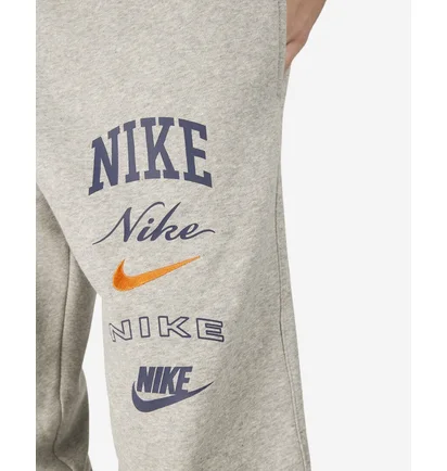 Штаны мужские Nike Nsw Club Fleece Stacked Graphic Pants Grey FN2643-063