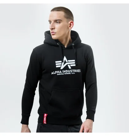 Худі чоловіче Alpha Industries Basic Hoody Black 178312-03