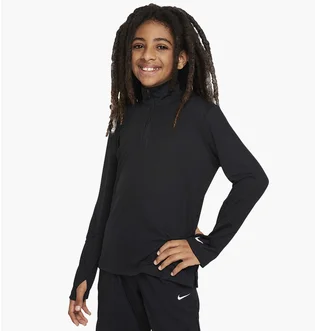 Кофта детская Nike Multi Older Dri-Fit Uv Long-Sleeve 1/2-Zip Top Black FN8375-010