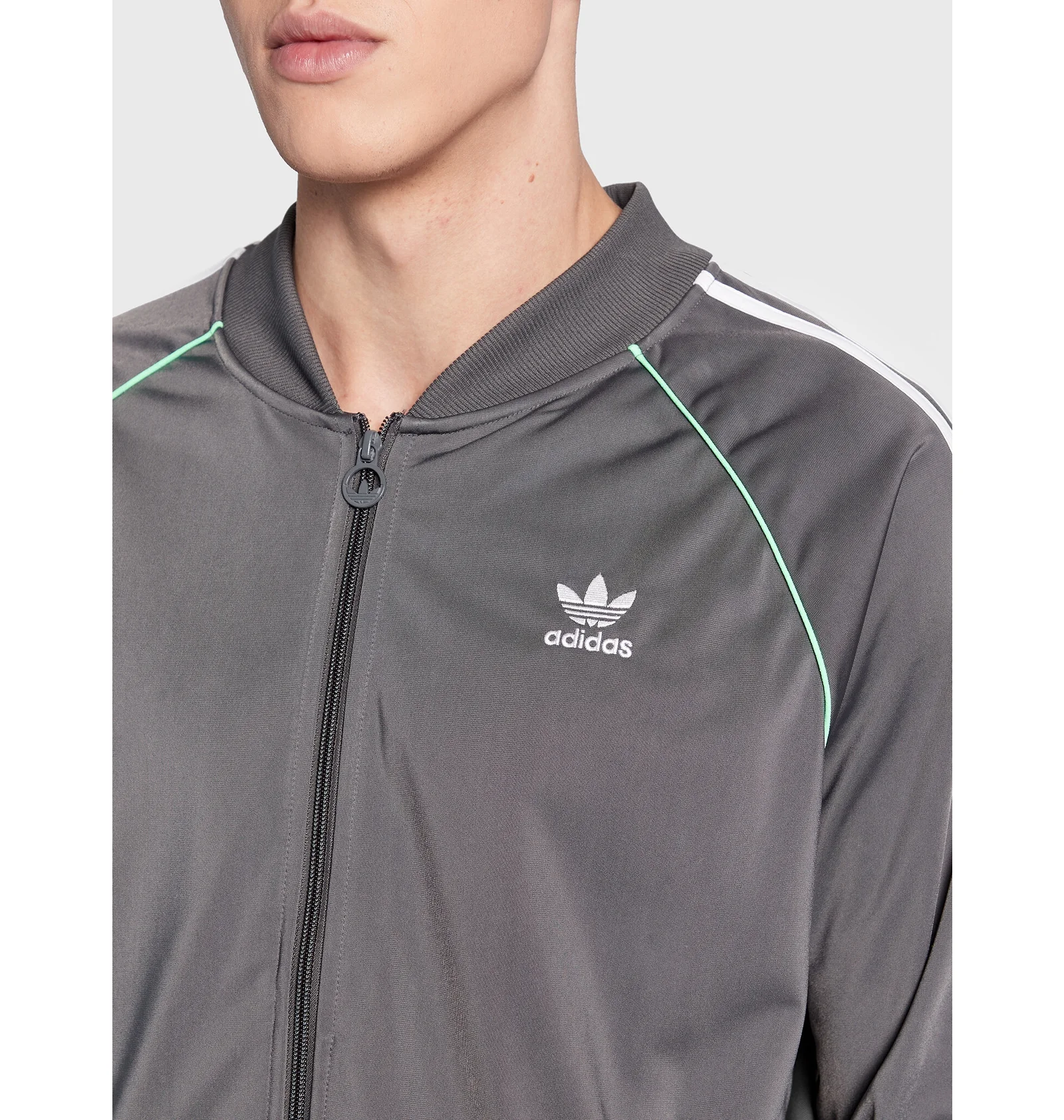 ᐉ Олімпійка чоловіча Adidas Zip Grey HI3002 - придбати в інтернет