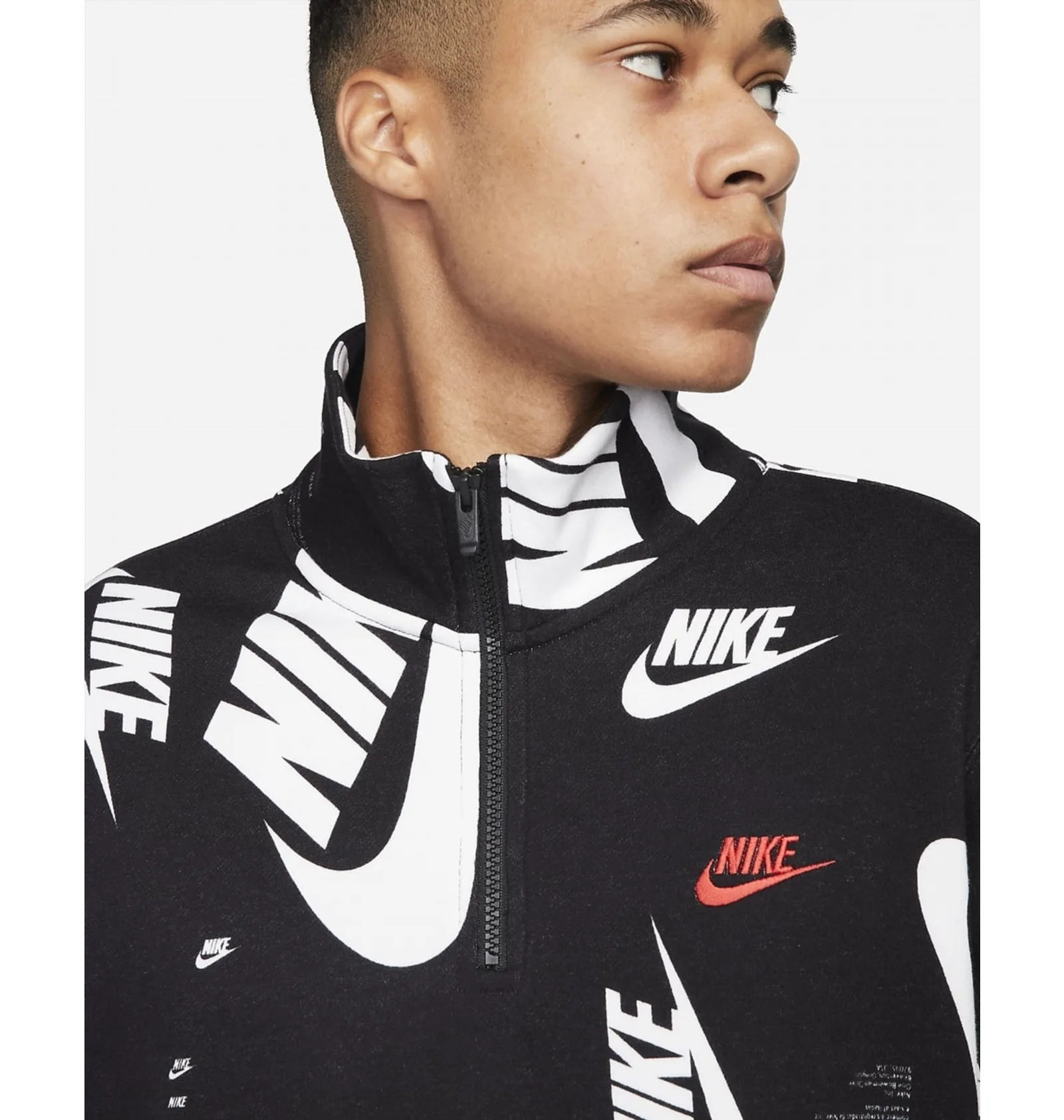 ᐉ Олімпійка чоловіча Nike Half-Zip Club Swoosh Top Black DQ5155