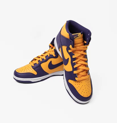 Кроссовки мужские Nike Dunk Hi Retro Violet/Yellow Dd1399-500