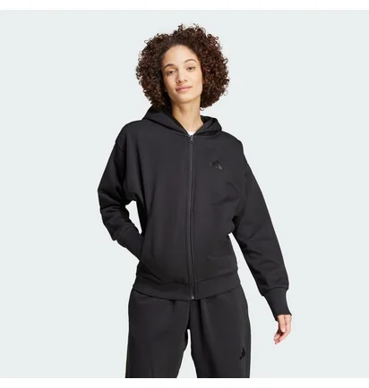 Толстовка женская Adidas All Szn Fleece Full-Zip Sportswear Black IX3809