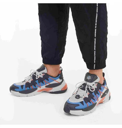 Кроссовки унисекс Puma Lqd Cell Omega Striped Kit Black Palace Blue 37147601