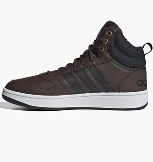 Кросівки чоловічі Adidas Hoops 3.0 Mid Lifestyle Basketball Classic Fur Lining Winterized Shoes Brown GZ6680