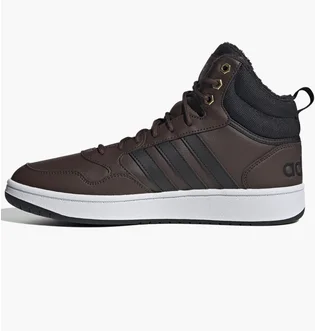 Кроссовки мужские Adidas Hoops 3.0 Mid Lifestyle Basketball Classic Fur Lining Winterized Shoes Brown GZ6680