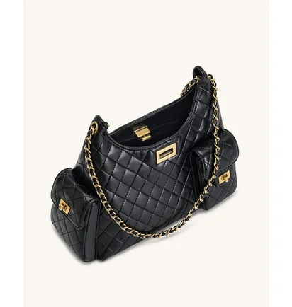 Сумка жіноча JW PEI Vivian Quilted Chain Shoulder Bag Black BB2025BG131429JWP
