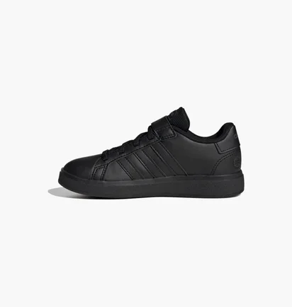 Кроссовки детские Adidas Grand Court Elastic Lace And Top Strap Black FZ6161