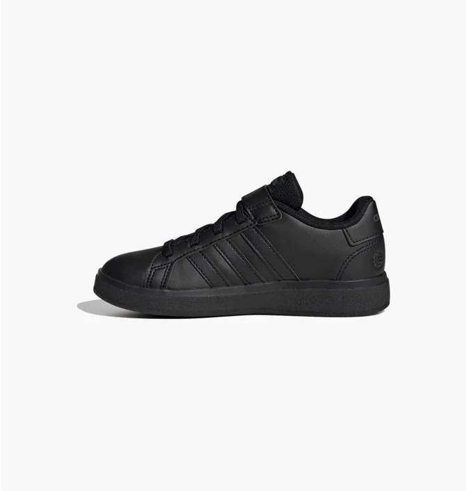 Кроссовки детские Adidas Grand Court Elastic Lace And Top Strap Black FZ6161
