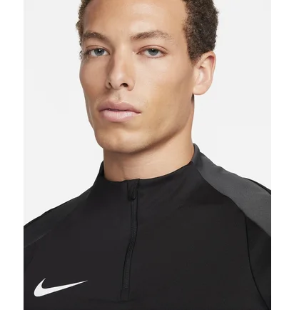 Лонгслів чоловічий Nike Strike Dri-Fit Soccer 1/2-Zip Drill Top Black FN2403-010