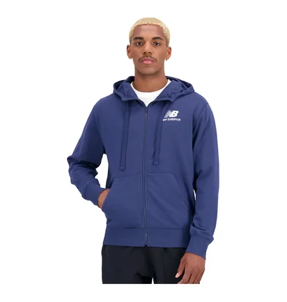 Толстовка мужская New Balance Essentials Stacked Logo French Terry Blue MJ31536-NNY