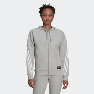 Толстовка жіноча Adidas Sportswear Future Icons 3-Stripes Hooded Track Top Grey H57289