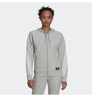 Толстовка женская Adidas Sportswear Future Icons 3-Stripes Hooded Track Top Grey H57289