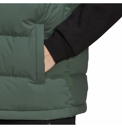 Жилетка чоловіча Adidas Helionic Hooded Down Gilet Green HG6274