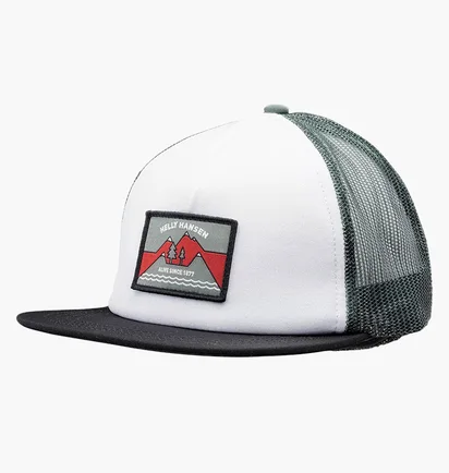 Кепка унисекс Helly Hansen Flatbrim Trucker Cap White/Black 67155-003