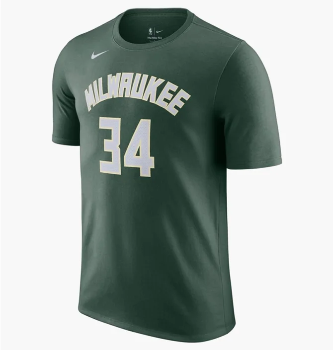 Футболка мужская Nike Milwaukee Bucks Nba T-Shirt - Giannis Antetokounmpo #34 Green Dr6385-329