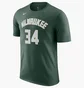 Футболка мужская Nike Milwaukee Bucks Nba T-Shirt - Giannis Antetokounmpo #34 Green Dr6385-329