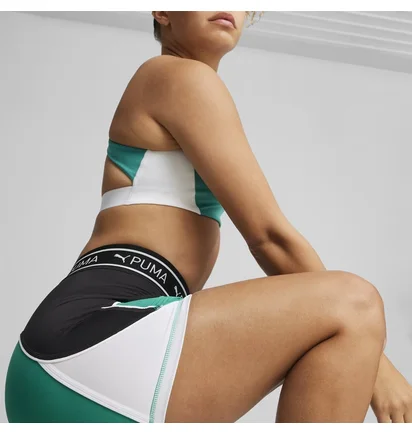 Шорты женские Puma Fit Train Strong 5 Shorts Green/Black 525042-86