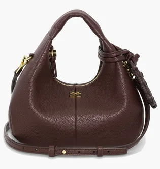 Сумка жіноча GANNI Brown Mini Hobo Bag Bordo A7102